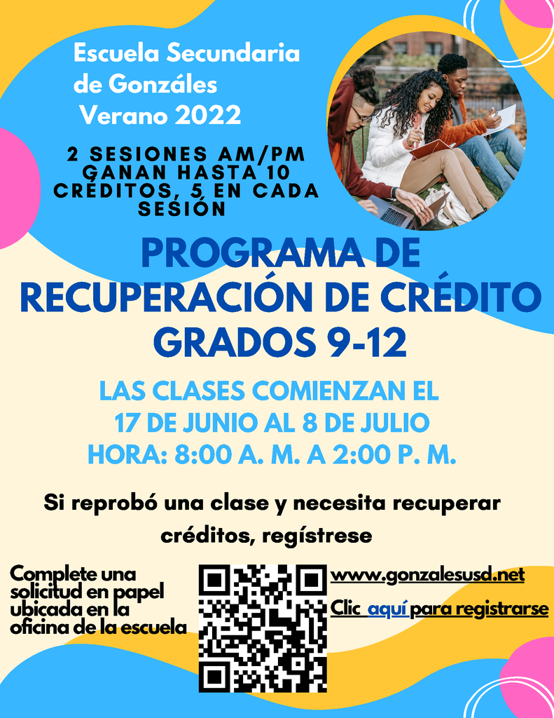 9th-12th Credit Recovery Program / Programa de recuperacion de credito grados 9-12