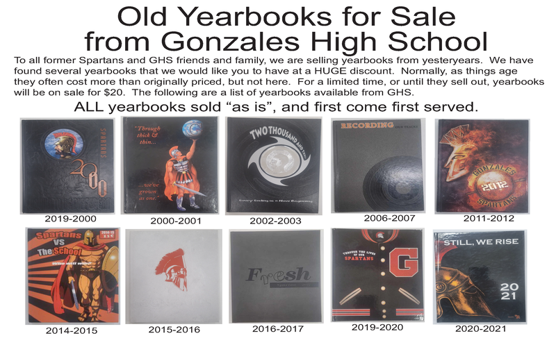 Old GHS Yearbooks For Sale | Gonzales High School